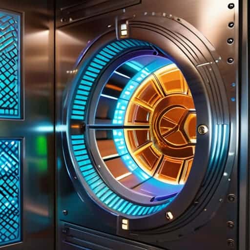 Post-quantum banking encryption securing digital vaults.